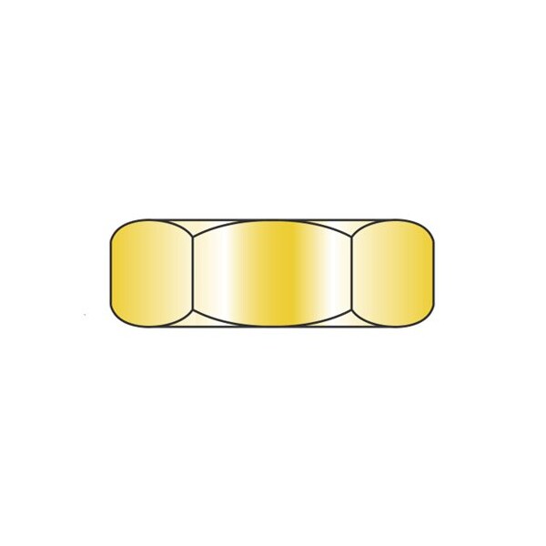 Newport Fasteners Machine Screw Nut, 3/8"-16, Steel, Cadmium Yellow, 0.257 in Ht, 1000 PK 660933 - main